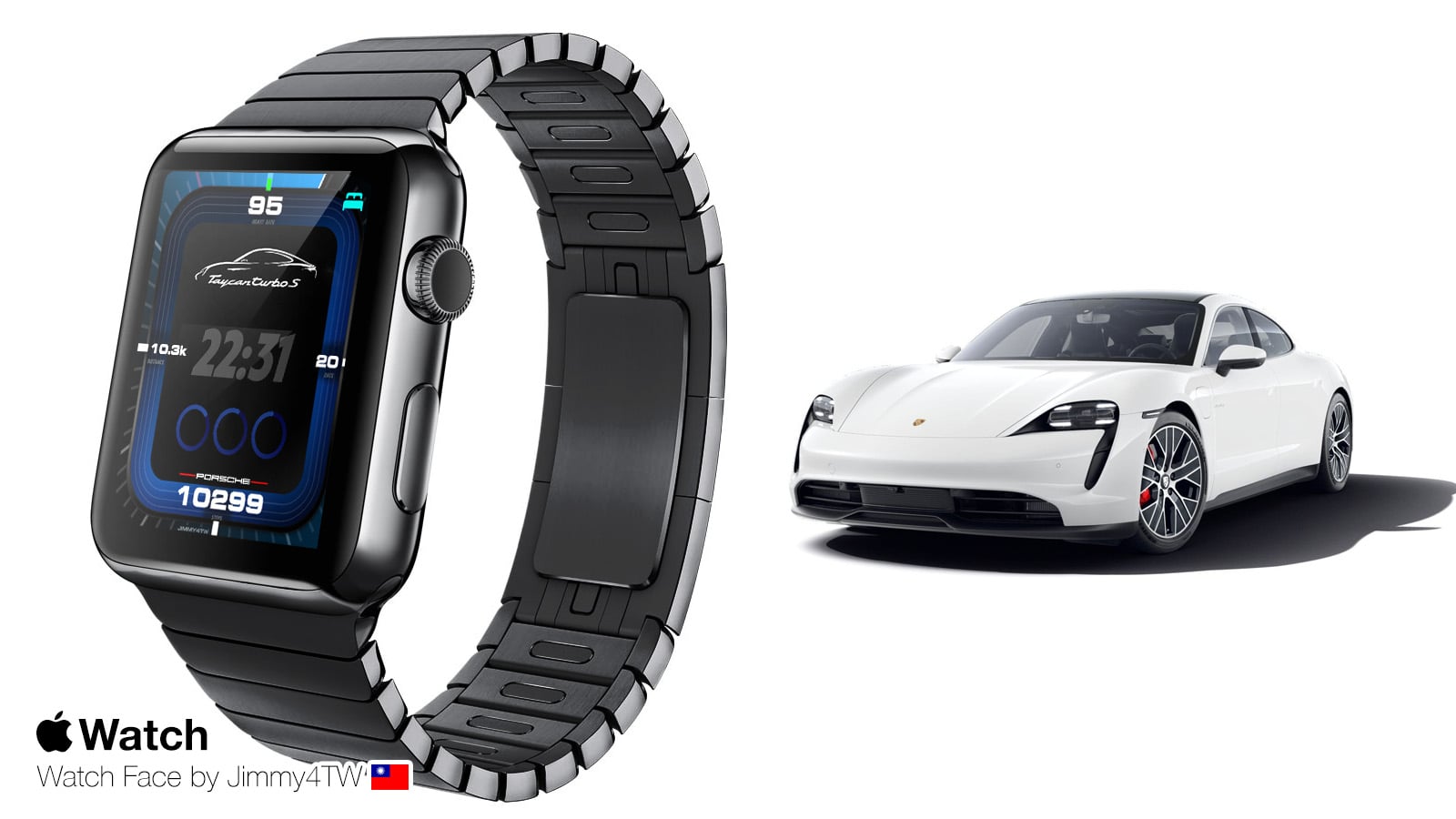 自製 Apple Watch 保時捷Taycan轉速錶錶面
