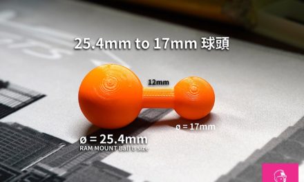 [3D列印] 1″ (25.4mm) to 17mm 球頭轉換 (for Home use only)